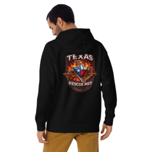 Texas Rescue Med Flame Logo Hoodie